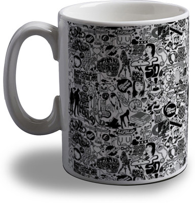 

Artifa Abstract Typography Porcelain, Ceramic Mug(350 ml), Multicolor