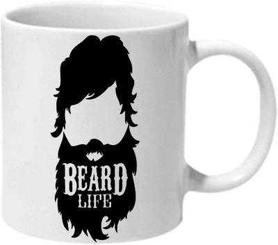 

Mooch Wale Beard Life Ceramic Mug(325 ml), Multicolor