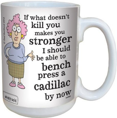 Tree-Free Greetings Greetings lm43852 Hilarious Aunty Acid Cadillac by The Backland Studio Ceramic, 15-Ounce Ceramic Mug(60 ml), Multicolor