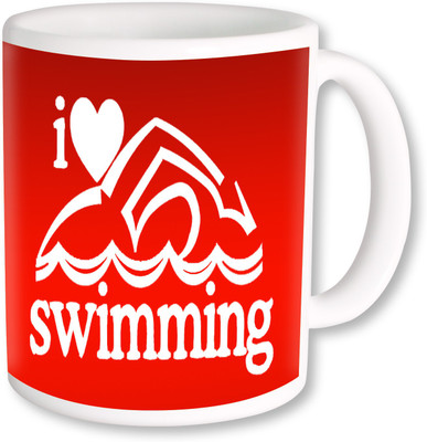 

PhotogiftsIndia I Love Swimming 01 Ceramic Mug(325 ml), Multicolor