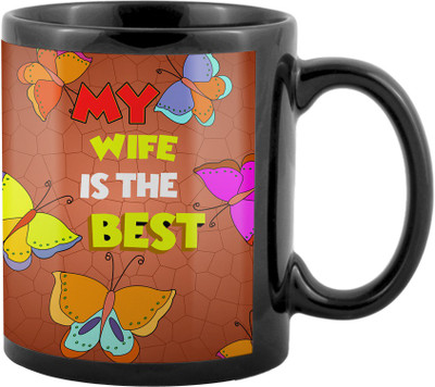 

SKY TRENDS World's Best Gifts For Valentine Girlfriend Boyfriend Friend Husband Wife Anniversary & Birthday Design Code 161 Ceramic Mug(325 ml), Black