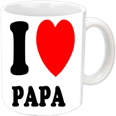

Raj Laxmi I Love Papa White Ceramic Mug(350 ml)