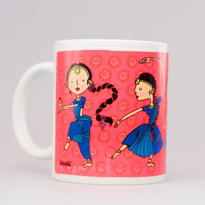 

Chumbak Dancers Of India Ceramic Mug, Multicolor