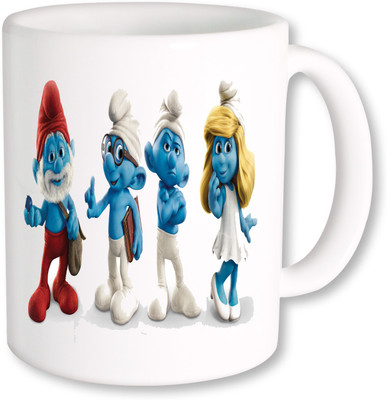 

Heyworlds smurfs cartoon network Ceramic Mug(325 ml), Multicolor