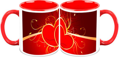 

Homesogood Stay Together Love Together (Set Of 2) Ceramic Mug(325 ml, Pack of 2)