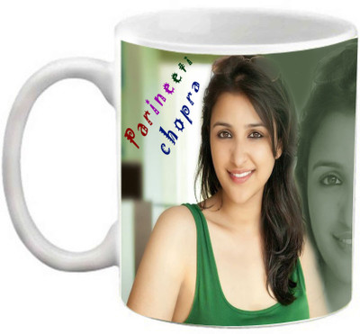 

EFW PARINEETI CHOPRA PRINTED Ceramic Mug(325 ml), White