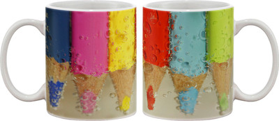 

Artifa Color Pencils In Water Porcelain, Ceramic Mug(350 ml), Multicolor