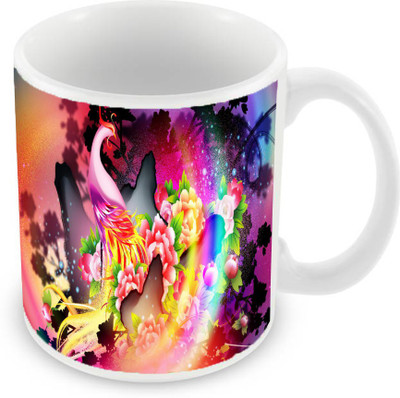 Sleep Nature's SN-MG-129 Ceramic Mug(350 ml), Multicolor