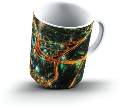 

Ucard Road Netwrok2723 Bone China, Ceramic, Porcelain Mug(325 ml), Multicolor