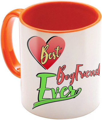

SKY TRENDS Wonderful & Best Valentine Orange Gift For GirlFriend,Boyfriend,Husband,Wife,Friend Design Cod 064 Ceramic Mug(325 ml)