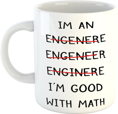 

Deeher Gifts I'M Good With Math Ceramic Mug(350 ml), Multicolor