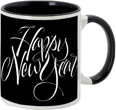 

AllUPrints Have A Wonderful New Year Black Ceramic Mug(325 ml)