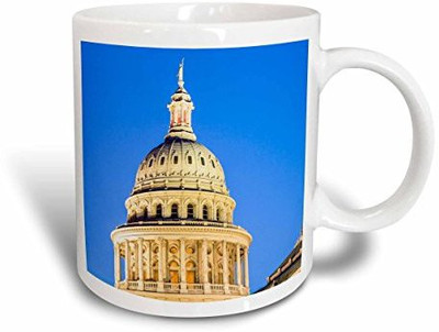 

3dRose USA, Texas, Austin. Capitol Building. Statue of the Goddess of Liberty Ceramic, 11 oz, White Ceramic Mug(60 ml), Multicolor