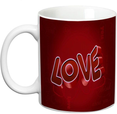 

Prithish 3D Love Design Ceramic Mug(330 ml)