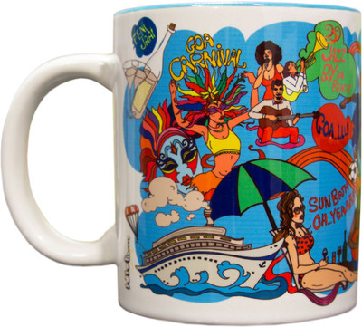 

Idiot Theory Amhi Goenkar Ceramic Mug(350 ml), Blue