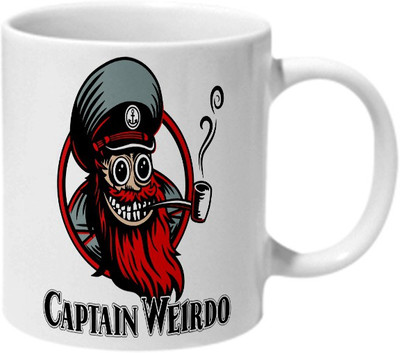 

Mooch Wale Captain Weirdo Ceramic Mug(325 ml), Multicolor