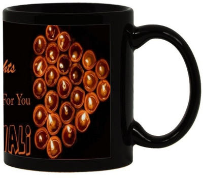 

Lolprint 15 Diwali Gift Black Ceramic Mug(325 ml)