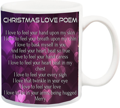 

ME&YOU Gift For family/Relative/friend;merry christmas LOVE POEM printed Ceramic Mug(325 ml), Multicolor