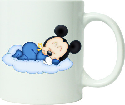 

Maison N Mode Baby Mouse Coffee Ceramic Mug(330 ml), Multicolor