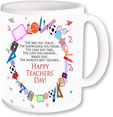 

PhotogiftsIndia Best Gift For Teacher On Happy Teachers Day Ceramic Mug(325 ml), Multicolor