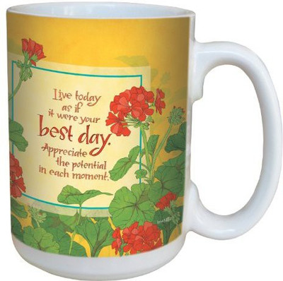 

Tree-Free Greetings Greetings lm43452 Vibrant Best Day Geraniums by Robin Pickens Ceramic with Full-Sized Handle, 15-Ounce Ceramic Mug(60 ml), Multicolor