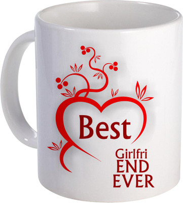 

SKY TRENDS Besr GirlFriend Ever for Amazing Gift for BIrthday And VAlentine Day Design (132) Ceramic Mug(320 ml), White