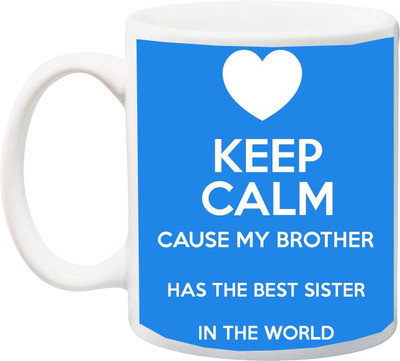

ME&YOU Gift for Brother on Bhaidooj,Birthday,Rakhi Ceramic Mug(325 ml), Multicolor