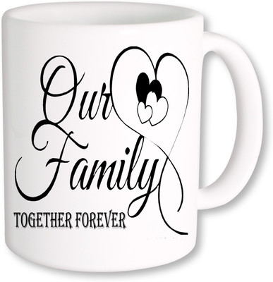 

PhotogiftsIndia Our Family Ceramic Mug(325 ml), Multicolor