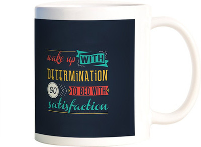 

Rangeele Inkers Goto bed With Satisfication Ceramic Mug(300 ml), Multicolor