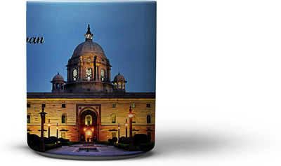 

The Nodding Head Coffee Rashtrapati Bhavan Ceramic Mug(295 ml), Multicolor
