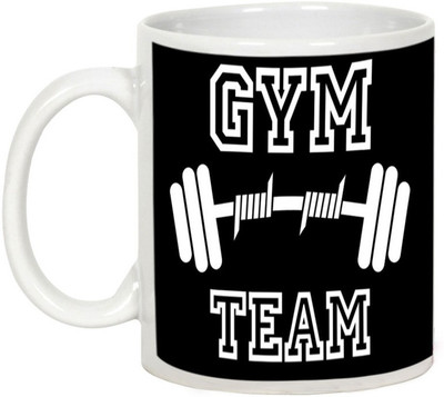 

AllUPrints My Gym Team Ceramic Mug(325 ml), White