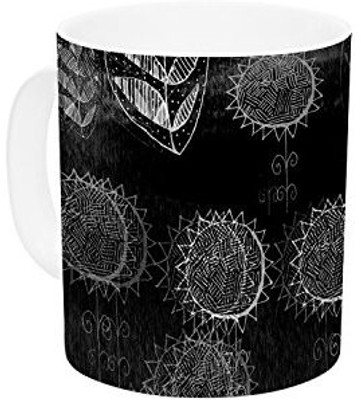 

Kess InHouse InHouse Marianna Tankelevich Grey Dream Black Gray Ceramic Coffee, 11 oz, Multicolor Ceramic Mug(60 ml)
