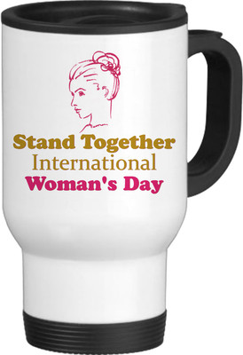 56% OFF on TIED RIBBONS Stand Together International Woman'S Day White-Travel Ceramic Coffee Mug(600 ml)