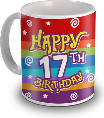 

SKY TRENDS 17th Happy Birthday Gifts Ceramic Mug(350 ml), White