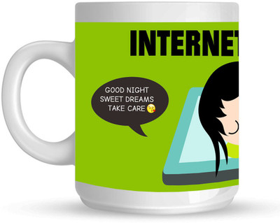 

HuppmeGift Internet Addict White Ceramic Mug(350 ml)