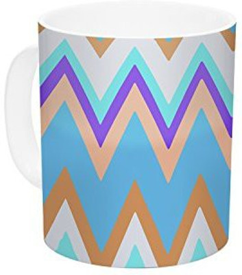

Kess InHouse InHouse Nika Martinez Girly Surf Chevron Ceramic Coffee, 11 oz, Multicolor Ceramic Mug(60 ml)