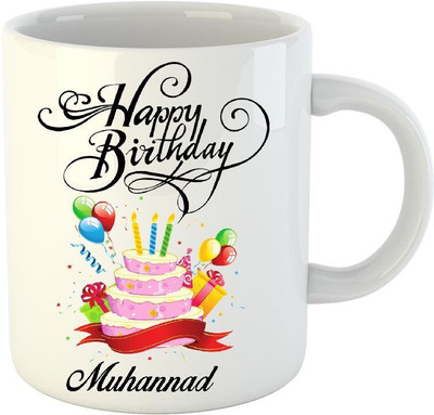 

Huppme Happy Birthday Muhannad White (350 ml) Ceramic Mug(350 ml)