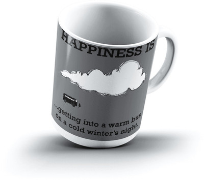 

Ucard Happiness Is2335 Bone China, Ceramic, Porcelain Mug(325 ml)