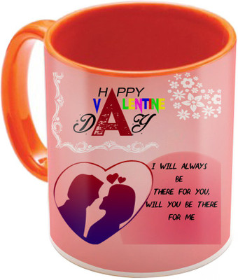 

SKY TRENDS Valentine Gift for Girlfriend Love Printed I Love U Forever Perfect for Her Him Wife Fiance Anniversary And Birthday STGD075 Ceramic Mug(325 ml), Orange