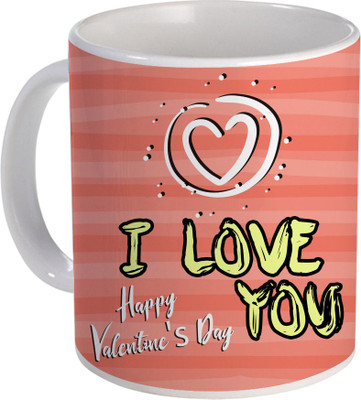

SKY TRENDS Can't Help Falling in Love mug Best Gift for Valentine's Day, Her, Girlfriend,boy friend,husband, Wife,Birthday, Anniversary,Christmas or Any Holidays Design 077 Ceramic Mug(320 ml), Blue;white