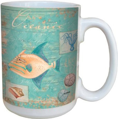 

Tree-Free Greetings Greetings lm43404 Elegant Oceanic Exotic Fish by Paul Brent Ceramic with Full-Sized Handle, 15-Ounce Ceramic Mug(60 ml), Multicolor