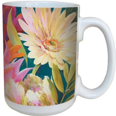 

Tree-Free Greetings Greetings lm43698 Floral Bouquet by Nel Whatmore Ceramic, 15-Ounce Ceramic Mug(60 ml), Multicolor