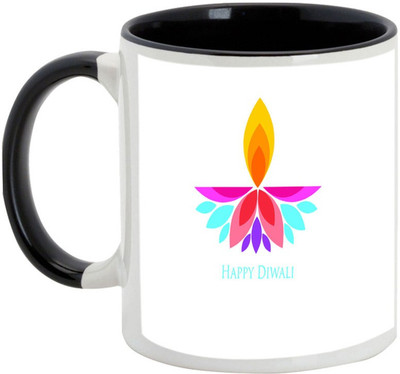 

AllUPrints Diwali Gifts – Deepawali The Gorgeous Festival Of Light Ceramic Mug(325 ml), Black