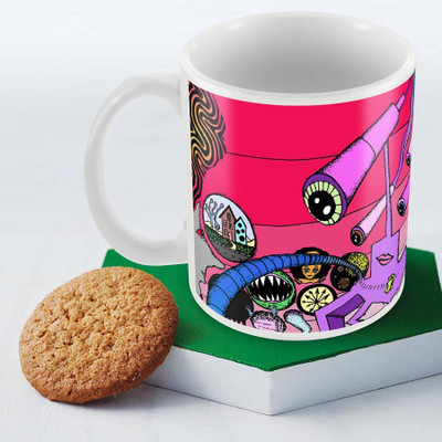 

Posterboy Eyeballs Ceramic Mug(350 ml), Multicolor