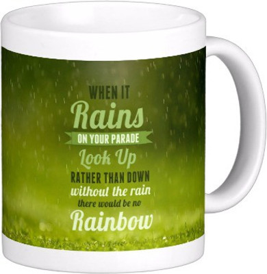 

Exoctic Silver Monsoon Rain : Quotes X004 Ceramic Mug(300 ml), Multicolor