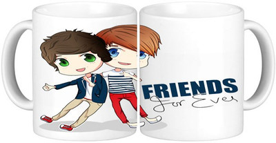

Shopmillions Friends For ever Ceramic Mug(300 ml), Multicolor