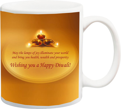 

ME&YOU Special Diwali Greetings Ceramic Mug(350 ml), Multicolor