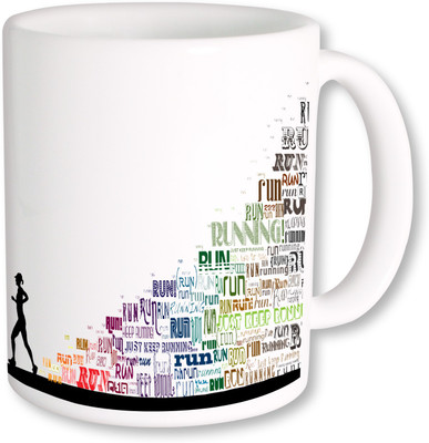 

PhotogiftsIndia I Love Run 02 Ceramic Mug(325 ml), Multicolor