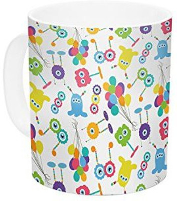 

Kess InHouse InHouse Laura Escalante Fun Creatures Ceramic Coffee, 11 oz, Multicolor Ceramic Mug(60 ml)