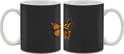 

Artifa Artistic Butterfly Porcelain, Ceramic Mug(350 ml), Multicolor